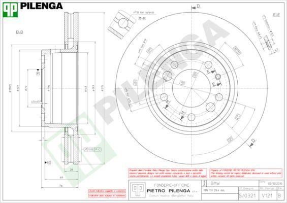 Pilenga V121 - Brake Disc autospares.lv