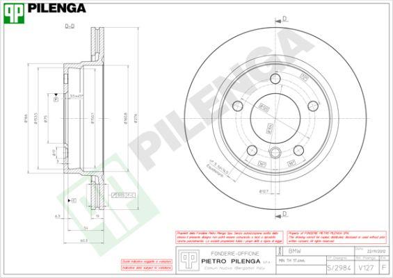 Pilenga V127 - Brake Disc autospares.lv