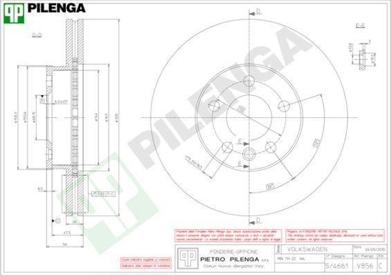 Pilenga V856 - Brake Disc autospares.lv