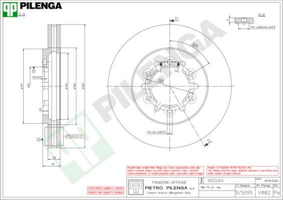 Pilenga V882 - Brake Disc autospares.lv