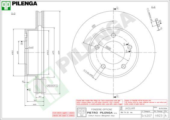 Pilenga V823 - Brake Disc autospares.lv