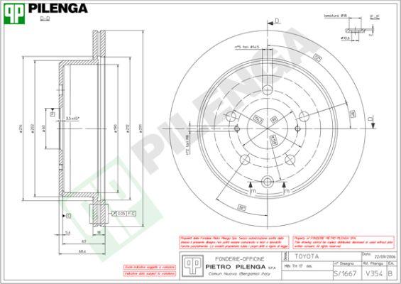 Pilenga V354 - Brake Disc autospares.lv