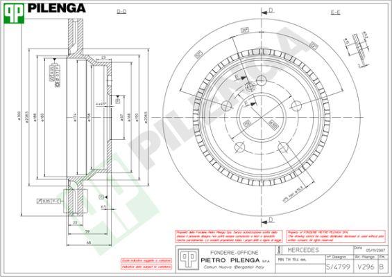 Pilenga V296 - Brake Disc autospares.lv