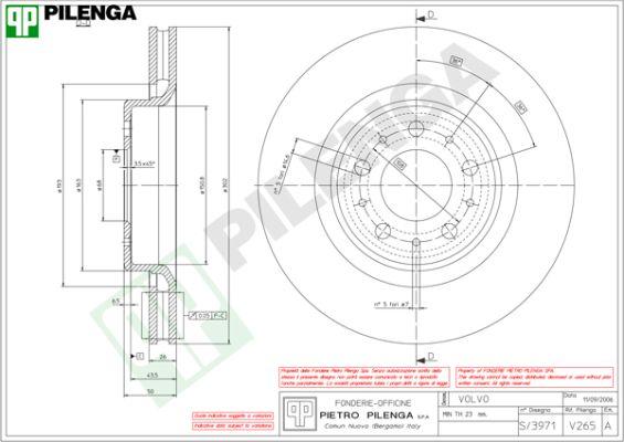 Pilenga V265 - Brake Disc autospares.lv