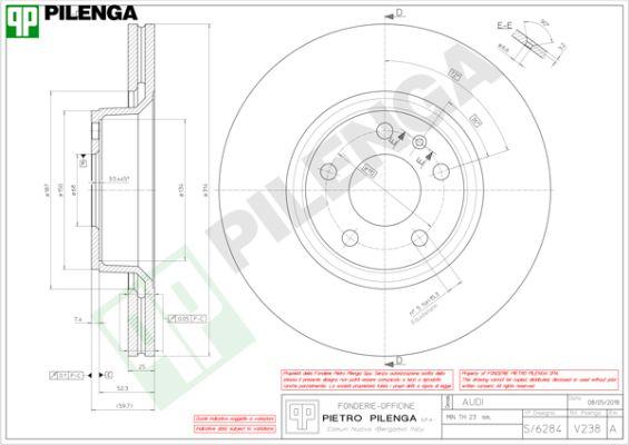 Pilenga V238 - Brake Disc autospares.lv