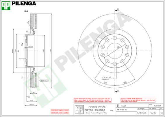 Pilenga V237 - Brake Disc autospares.lv