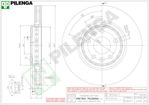 Pilenga V797 - Brake Disc autospares.lv