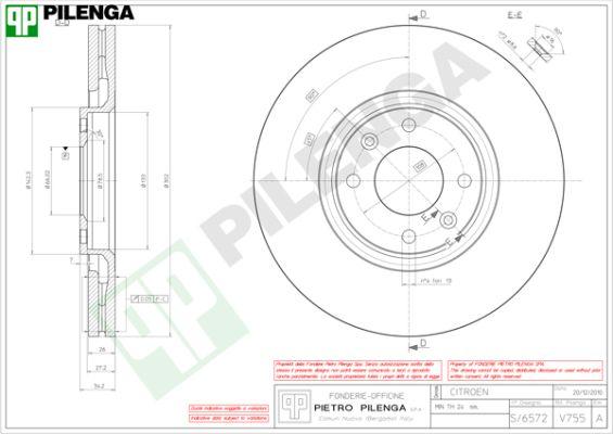 Pilenga V755 - Brake Disc autospares.lv