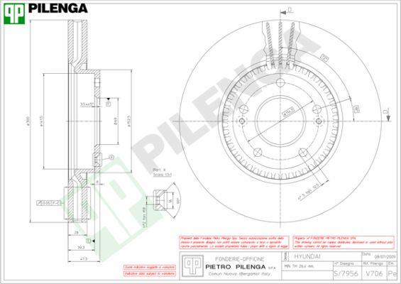 Pilenga V706 - Brake Disc autospares.lv