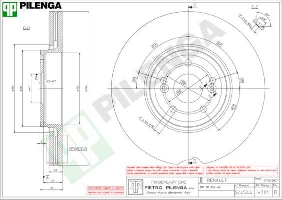 Pilenga V781 - Brake Disc autospares.lv