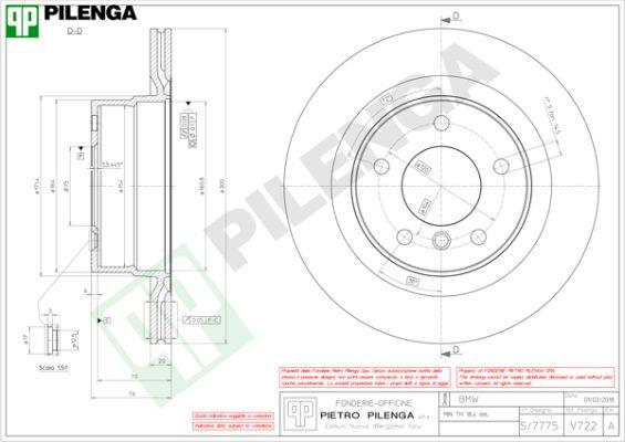 Pilenga V722 - Brake Disc autospares.lv