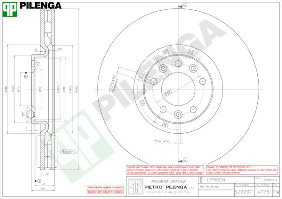 Pilenga V775 - Brake Disc autospares.lv