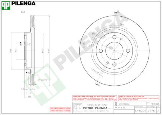 Pilenga V776 - Brake Disc autospares.lv