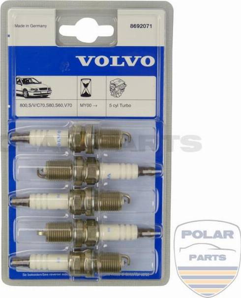 PolarParts 10000474 - Spark Plug autospares.lv