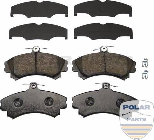 PolarParts 10000693 - Brake Pad Set, disc brake autospares.lv