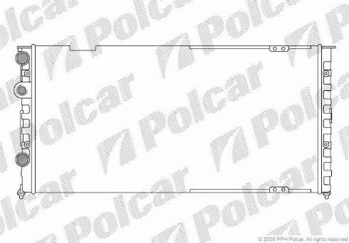 Polcar 954608-5 - Radiator, engine cooling autospares.lv