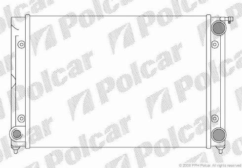 Polcar 9546081X - Radiator, engine cooling autospares.lv