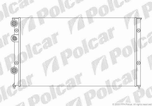 Polcar 9546088X - Radiator, engine cooling autospares.lv