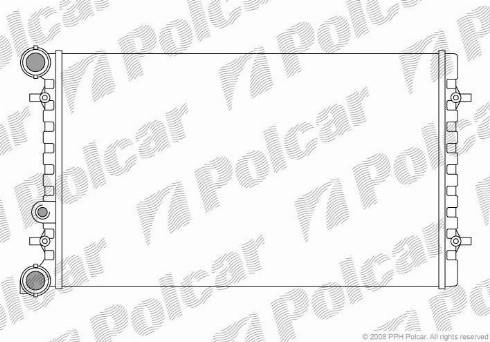 Polcar 9541082X - Radiator, engine cooling autospares.lv