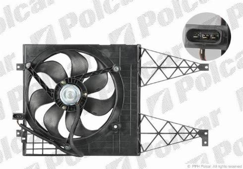 Polcar 954123W4 - Fan, radiator autospares.lv