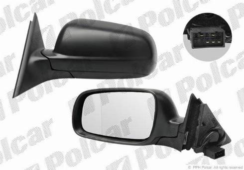 Polcar 9548516M - Cover, housing, outside mirror autospares.lv