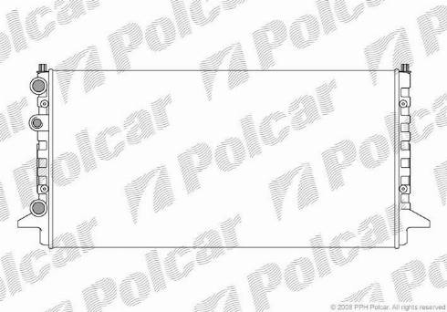 Polcar 9547083X - Radiator, engine cooling autospares.lv