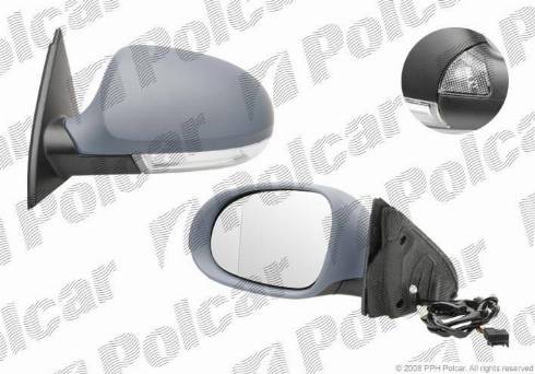 Polcar 9555515M - Outside Mirror autospares.lv