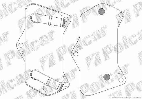 Polcar 9555L8-2 - Oil Cooler, automatic transmission autospares.lv