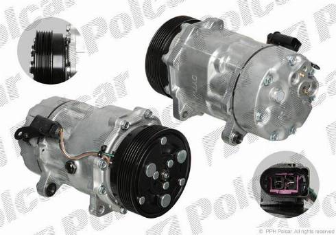 Polcar 9550KS4X - Compressor, air conditioning autospares.lv