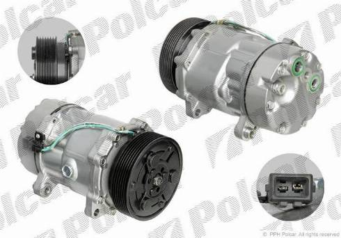Polcar 9550KS-1 - Compressor, air conditioning autospares.lv