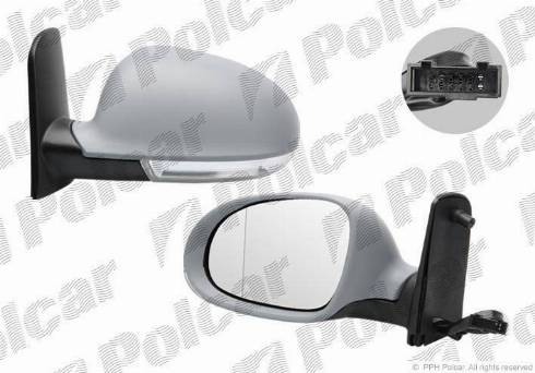 Polcar 9551516M - Mirror Glass, outside mirror autospares.lv