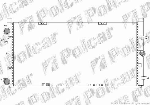 Polcar 9566082X - Radiator, engine cooling autospares.lv