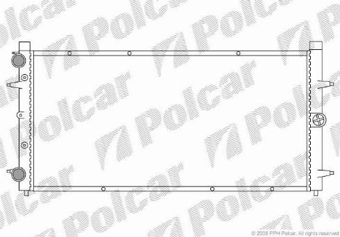 Polcar 956608-2 - Radiator, engine cooling autospares.lv