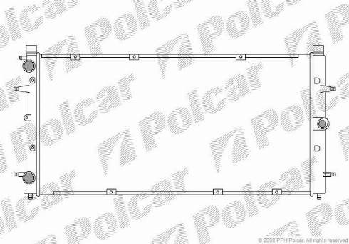 Polcar 956608A2 - Radiator, engine cooling autospares.lv