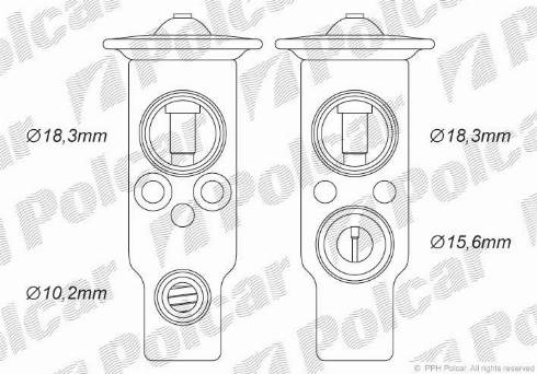 Polcar 9566KZ-1 - Expansion Valve, air conditioning autospares.lv