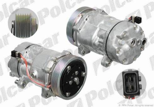 Polcar 9567KS5X - Compressor, air conditioning autospares.lv