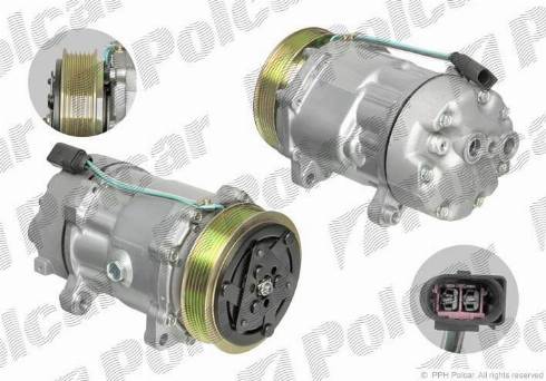 Polcar 9567KS-2 - Compressor, air conditioning autospares.lv