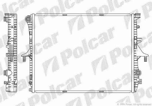 Polcar 958008-3 - Radiator, engine cooling autospares.lv