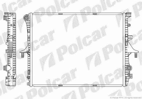 Polcar 9580082K - Radiator, engine cooling autospares.lv