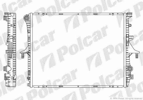 Polcar 9580082X - Radiator, engine cooling autospares.lv