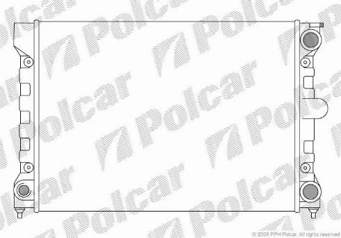 Polcar 953408-2 - Radiator, engine cooling autospares.lv