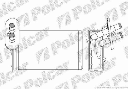 Polcar 9534N81X - Heat Exchanger, interior heating autospares.lv