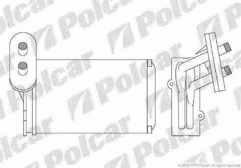 Polcar 9534N8-1 - Heat Exchanger, interior heating autospares.lv