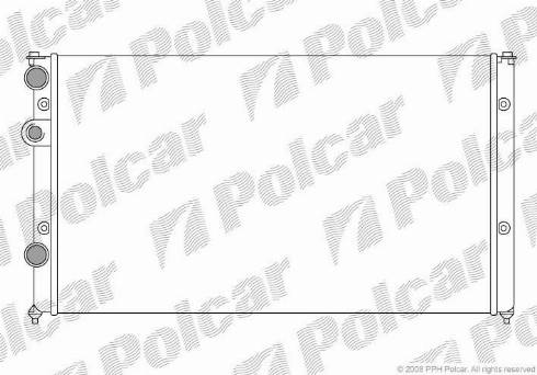 Polcar 9524084X - Radiator, engine cooling autospares.lv