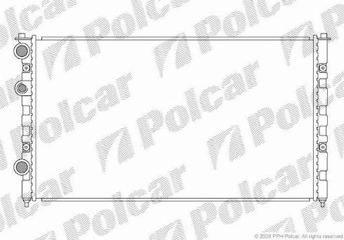 Polcar 952408-4 - Radiator, engine cooling autospares.lv