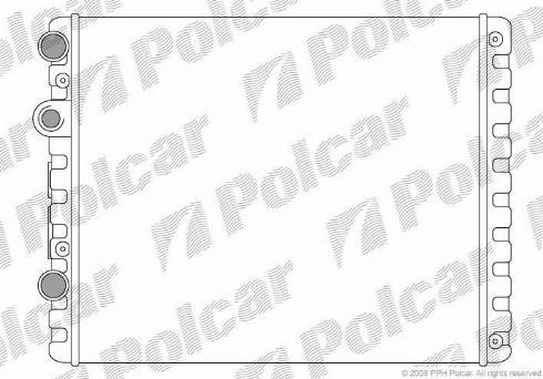 Polcar 9524081X - Radiator, engine cooling autospares.lv