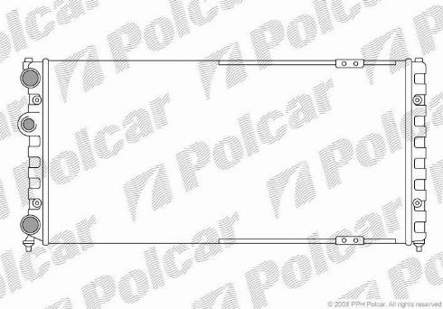 Polcar 952408-7 - Radiator, engine cooling autospares.lv