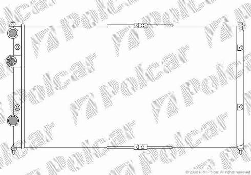 Polcar 952508-1 - Radiator, engine cooling autospares.lv