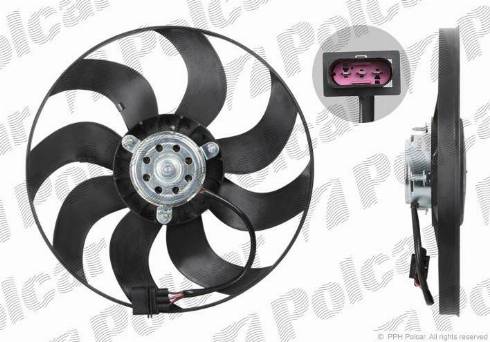 Polcar 952523U6 - Fan, radiator autospares.lv