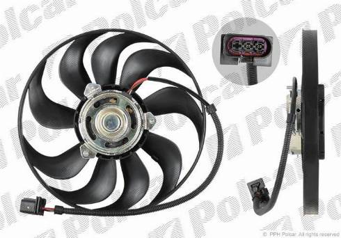 Polcar 952523U3-Q - Fan, radiator autospares.lv